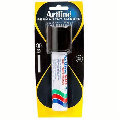 Artline 130 Permanent Marker 30Mm Chisel Nib Black Hangsell 113061 - SuperOffice