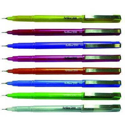 Artline 200 Fineliner Pen 0.4Mm Bright Assorted Box 12 1200741 - SuperOffice