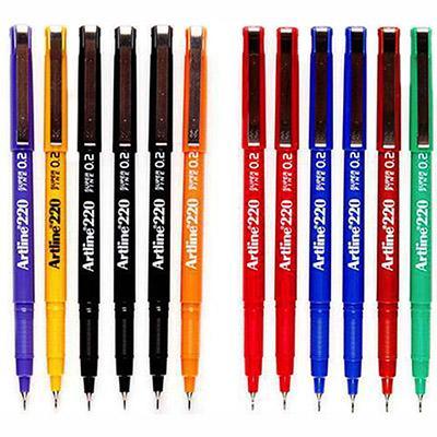 Artline 220 Fineline Pen 0.2Mm 8 Colour Assorted Box 12 122041 - SuperOffice