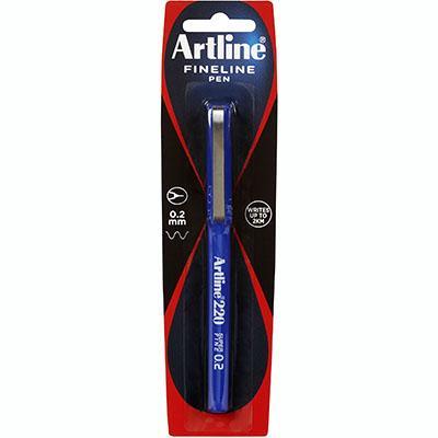 Artline 220 Fineline Pen 0.2Mm Blue Hangsell 122063 - SuperOffice