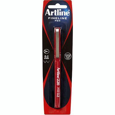 Artline 220 Fineline Pen 0.2Mm Red Hangsell 122062 - SuperOffice