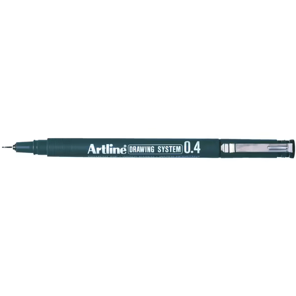 Artline 234 Drawing System Pen 0.4mm Black Pigment Ink Water Resistant Box 12 123401 (Box 12) - SuperOffice