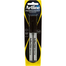 Artline 250 Permanent Marker 0.4Mm Black Pack 2 125052 - SuperOffice