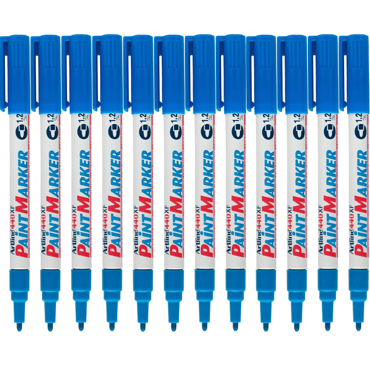 Artline 440XF Paint Marker Bullet Tip 1.2mm Blue Box 12 144003 (Box 12) - SuperOffice