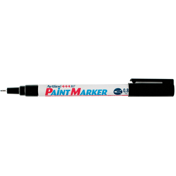 Artline 444 Paint Marker Bullet 0.8mm Fine Black 444XF Box 12 144401 (Box 12) - SuperOffice