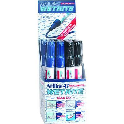 Artline 47 Wetrite Permanent Marker 1.5Mm Bullet Black Hangsell 104761 - SuperOffice