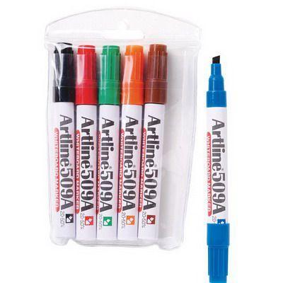 Artline 509A Whiteboard Marker 5Mm Chisel Assorted Wallet 6 150946A - SuperOffice