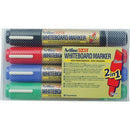 Artline 525T Whiteboard Marker Dual Nib Assorted Wallet 4 151544 - SuperOffice