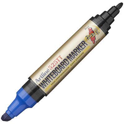 Artline 525Tt Whiteboard Marker Dual Nib Dual Colour Black/Blue 152513 - SuperOffice