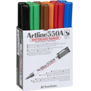 Artline 550A Whiteboard Marker 1.2mm Bullet Assorted Colours Pack 12 Box 155041A - SuperOffice