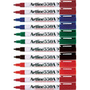 Artline 550A Whiteboard Marker 1.2mm Bullet Assorted Colours Pack 12 Box 155041A - SuperOffice