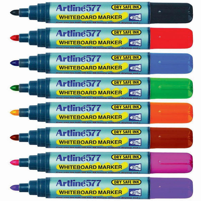 Artline 577 Whiteboard Marker 2Mm Assorted Wallet 4 Hangsell 157744HS - SuperOffice