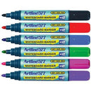 Artline 577 Whiteboard Marker 2Mm Bullet Assorted Wallet 6 Hangsell 157746HS - SuperOffice