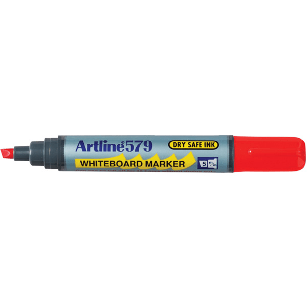 Artline 579 Whiteboard Marker 5mm Chisel Red Box 12 157902 (Box 12) - SuperOffice