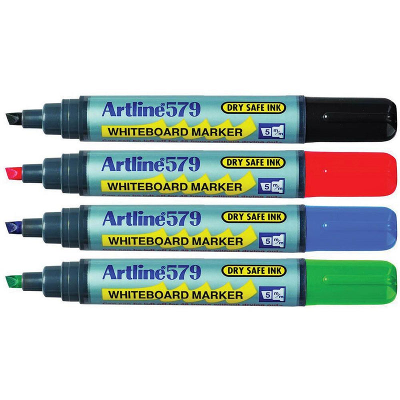 Artline 579 Whiteboard Marker Assorted Wallet 4 Hangsell 157944HS - SuperOffice