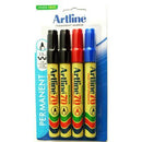 Artline 70 Permanent Marker 1.5Mm Bullet Assorted Pack 4 107076 - SuperOffice