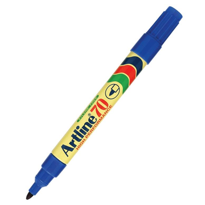 Artline 70 Permanent Marker 1.5mm Bullet Blue Pack 12 Artline 70 Blue (12pk Loose) - SuperOffice