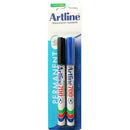 Artline 700 Permanent Marker 0.7Mm Bullet Black/Blue Pack 2 Hangsell 170077 - SuperOffice