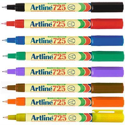 Artline 725 Permanent Marker 0.4Mm Assorted Pack 12 172541 - SuperOffice