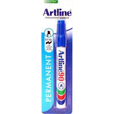 Artline 90 Permanent Marker Chisel Tip 2-5Mm Blue Hangsell 109063 - SuperOffice