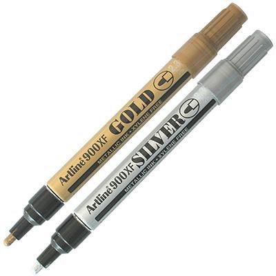 Artline 900Xf Paint Marker Bullet Tip 2.3Mm Metallic Assorted Gold/Silver Pack 12 190050 - SuperOffice