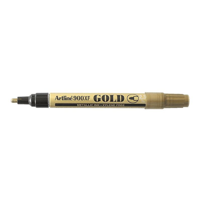 Artline 900XF Paint Marker Bullet Tip Nib 2.3mm Metallic Gold Box 12 190031 (Box 12) - SuperOffice