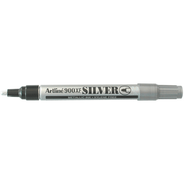 Artline 900XF Paint Marker Bullet Tip Nib 2.3mm Metallic Silver Box 12 190032 (Box 12) - SuperOffice