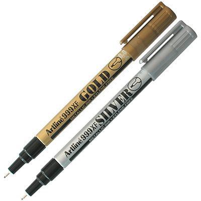 Artline 999 Metallic Permanent Marker 0.8Mm Bullet Assorted Gold/Silver Box 12 199950 - SuperOffice