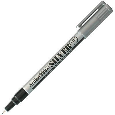 Artline 999 Metallic Permanent Marker 0.8Mm Bullet Silver 199932 - SuperOffice