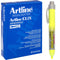 Artline Clix Highlighter Retractable Chisel 4mm Yellow Box 12 106307 (Box 12) - SuperOffice