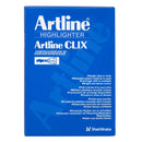 Artline Clix Highlighter Retractable Chisel 4mm Yellow Box 12 106307 (Box 12) - SuperOffice