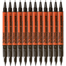 Artline Electricians Dual Nib Permanent Marker 0.4mm/1.0mm Black Box 12 195301B (Box 12) - SuperOffice