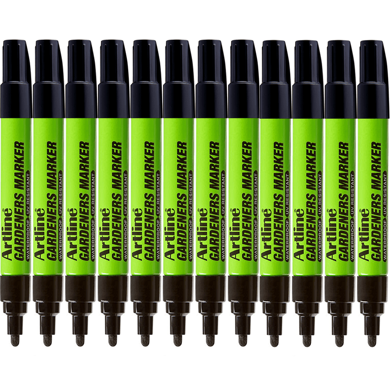 Artline Garden Waterproof Permanent Marker Black 2.3mm Box 12 195701B (Box 12) - SuperOffice