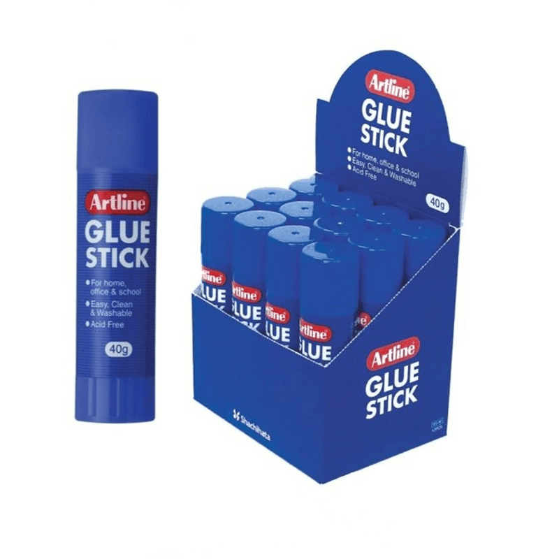 Artline Glue Sticks Clear 40G Pack 12 Box 100400 (12 Pack) - SuperOffice