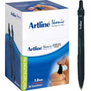 Artline Ikonic 8410 Grip Retractable Ballpoint Pen Medium Black Pack 50 184051 - SuperOffice