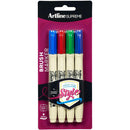 Artline Supreme Brush Marker Assorted Pack 4 108074 - SuperOffice