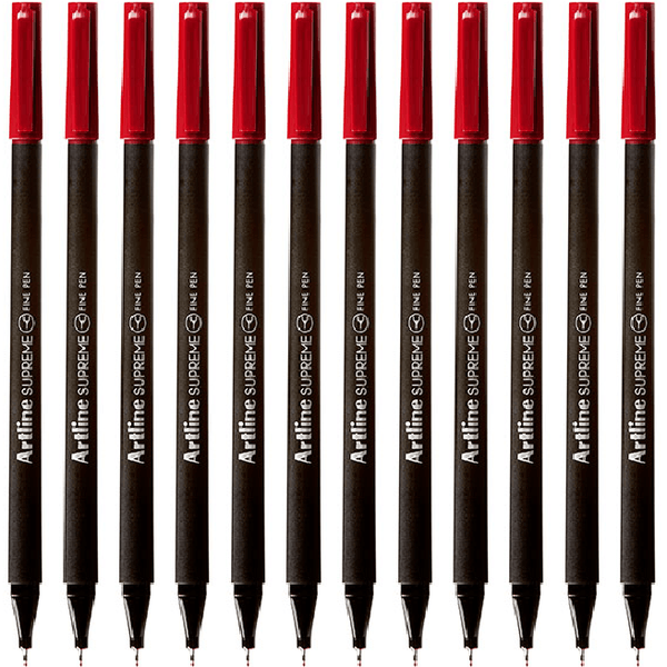 Artline Supreme Fineliner Pen 0.4mm Dark Red Box 12 Fineline 102112 (Box 12) - SuperOffice