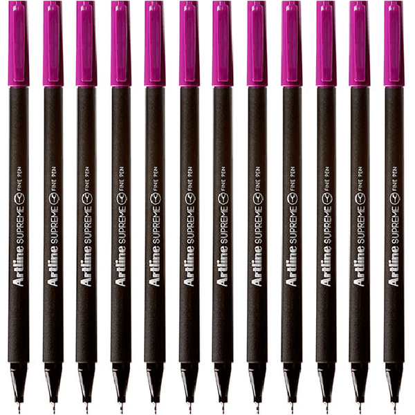 Artline Supreme Fineliner Pen 0.4mm Magenta Box 12 Fineline 102116 (Box 12) - SuperOffice