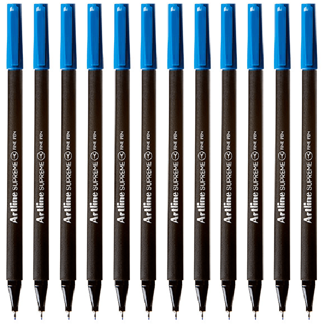 Artline Supreme Fineliner Pen 0.4mm Royal Blue Box 12 Fineline 102123 (Box 12) - SuperOffice