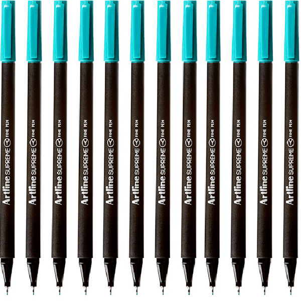 Artline Supreme Fineliner Pen 0.4mm Turquoise Box 12 Fineline 102124 (Box 12) - SuperOffice