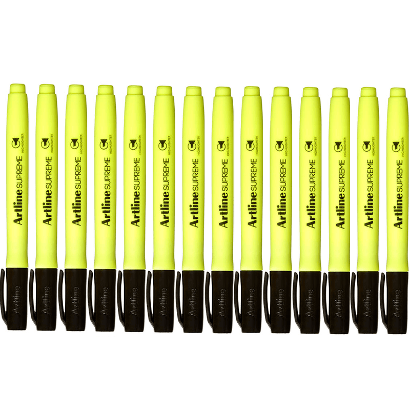 Artline Supreme Highlighter Yellow Box 12 161007 (Box 12) - SuperOffice