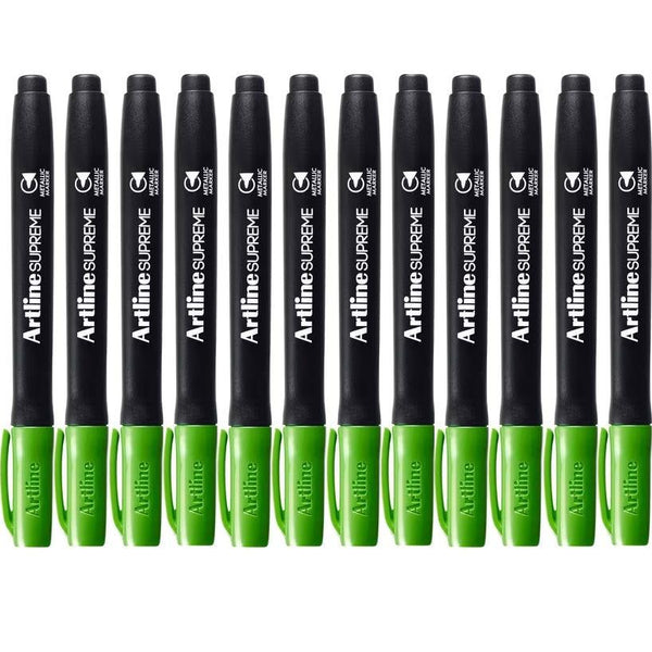 Artline Supreme Metallic Marker Green Box 12 109904 - SuperOffice