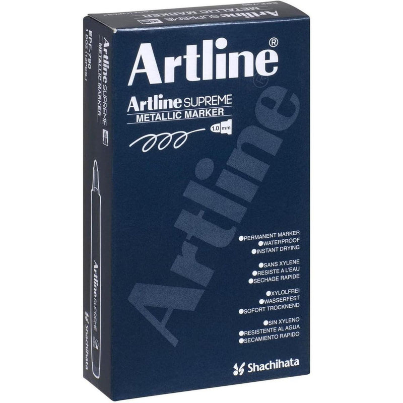 Artline Supreme Metallic Marker Silver Box 12 109932 (Box 12) - SuperOffice