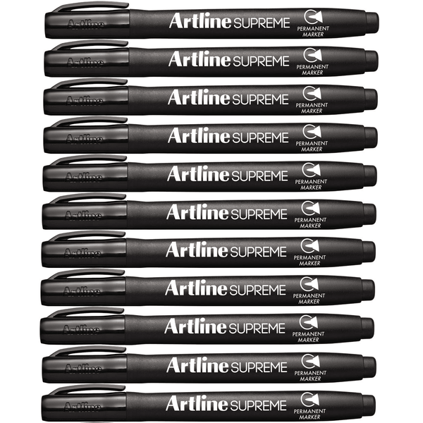 Artline Supreme Permanent Marker Black Box 11 107101 (Box 11) - SuperOffice