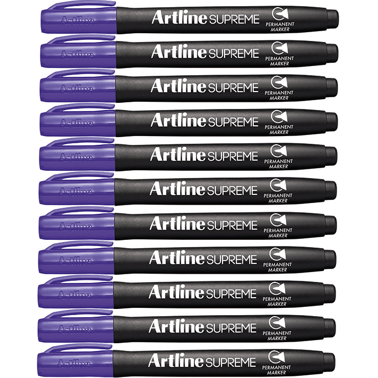 Artline Supreme Permanent Marker Purple Box 11 107106 (Box 11) - SuperOffice