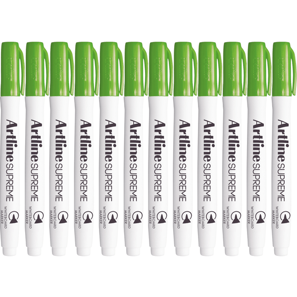 Artline Supreme Whiteboard Marker Lime Green Box 12 105114 (Box 12) - SuperOffice