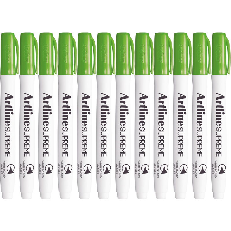 Artline Supreme Whiteboard Marker Lime Green Box 12 105114 (Box 12) - SuperOffice