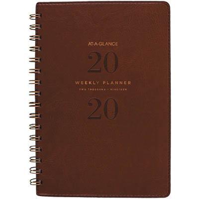 At-A-Glance 2020 Signature Collection Wirebound Weekly Planner A4 Brown AAG300620 - SuperOffice