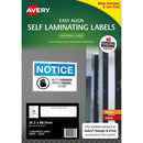 Avery 00753 Self Laminating Labels 10Up 26 X 88Mm Pack 5 959188 - SuperOffice