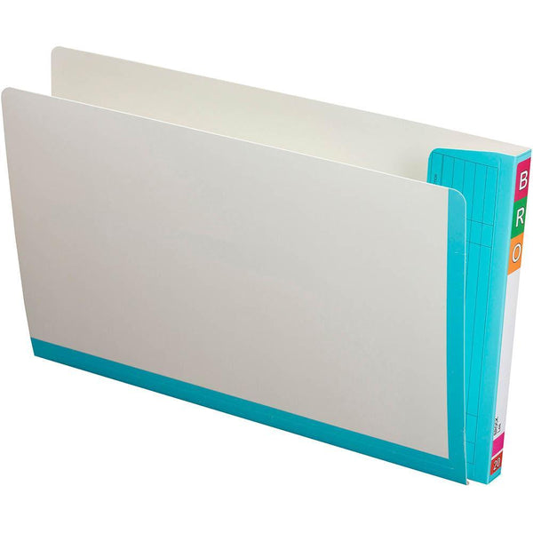 Avery 165715 Fullvue Shelf Lateral File 30Mm Gusset Light Blue Tab And Spine Foolscap Box 100 165715LBL - SuperOffice